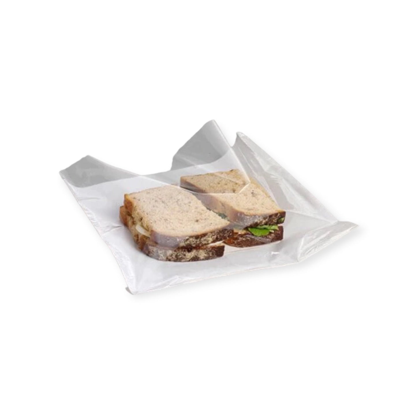 white paper film fronted bag