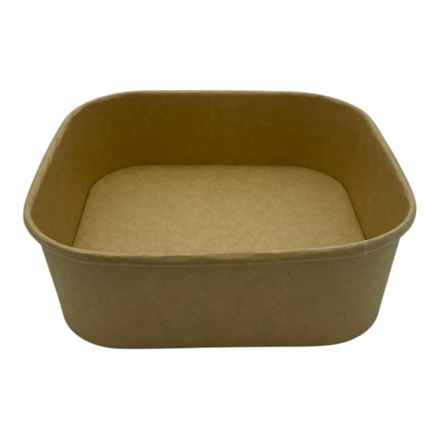 square kraft bowl with a lid