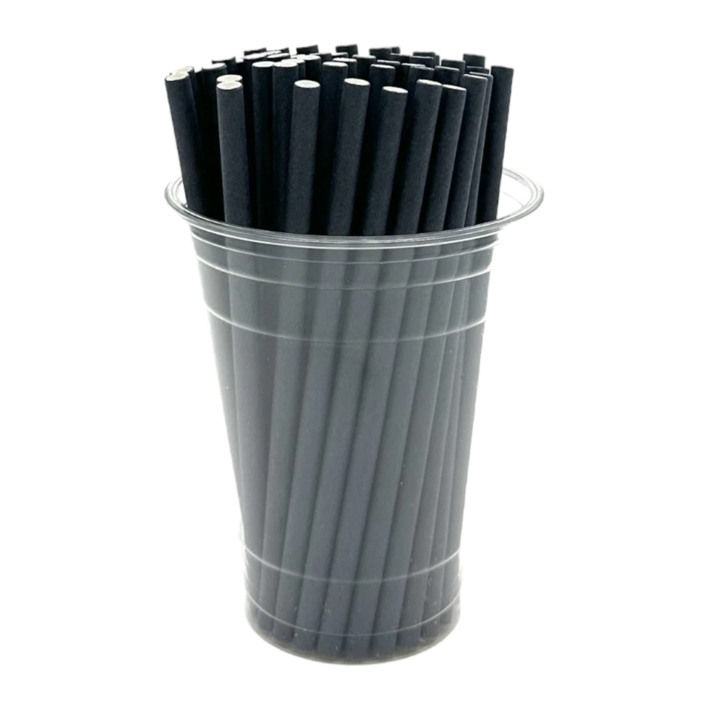 Solid Black Cocktail Straws