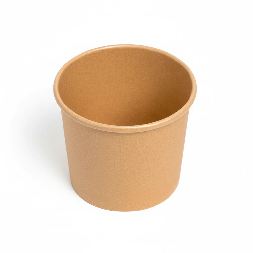 Food Packaging Direct brown kraft paper portion pot for sauces and dips, eco-friendly food container