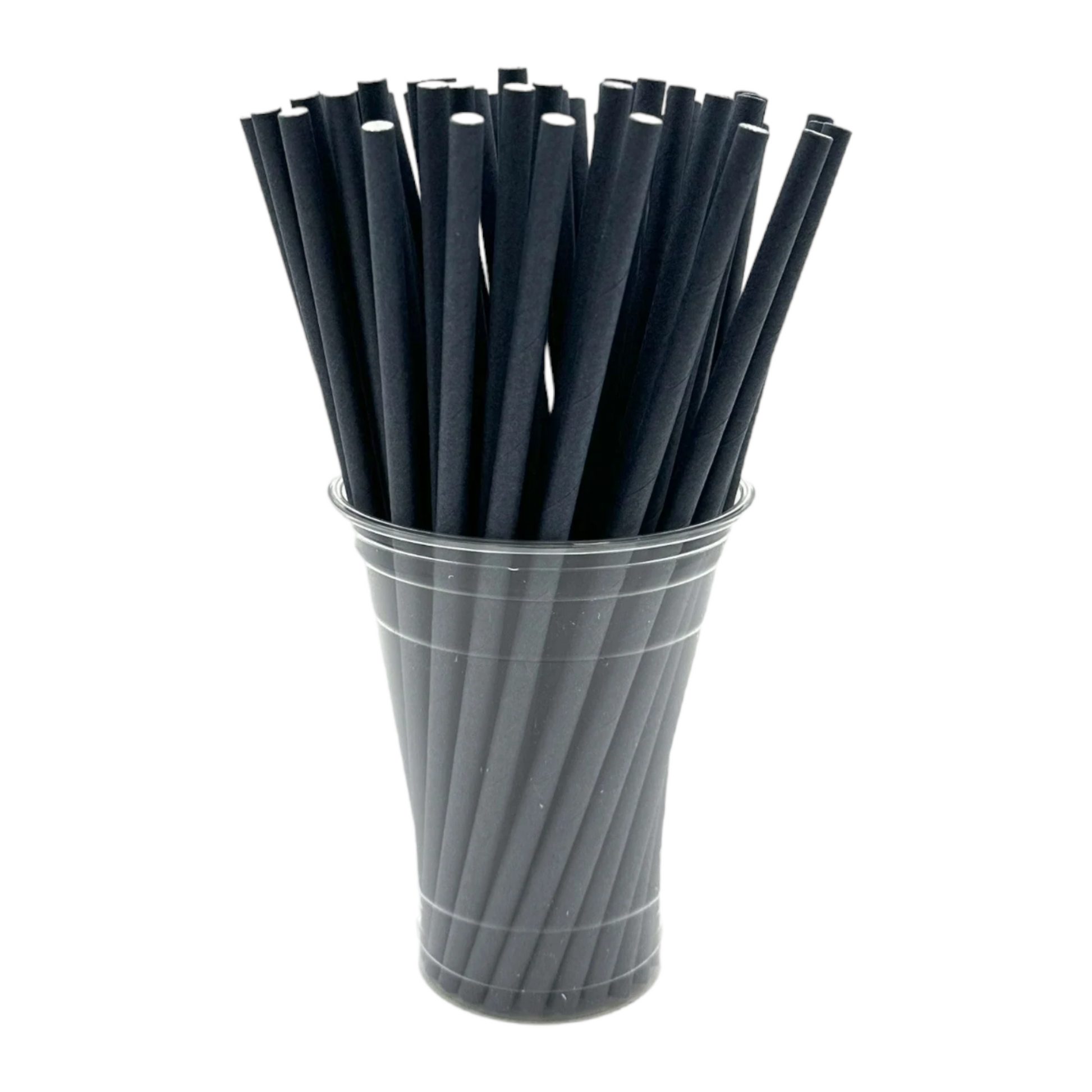 Solid Black Paper Straws