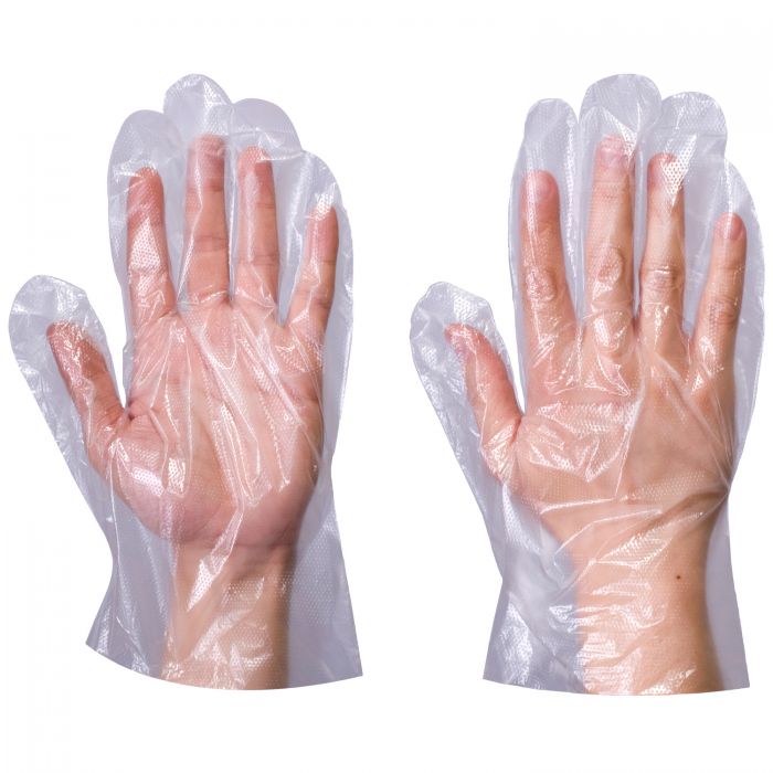 Clear Polythene Gloves (One Size)