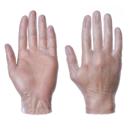 Large Clear Vinyl P/F Gloves
