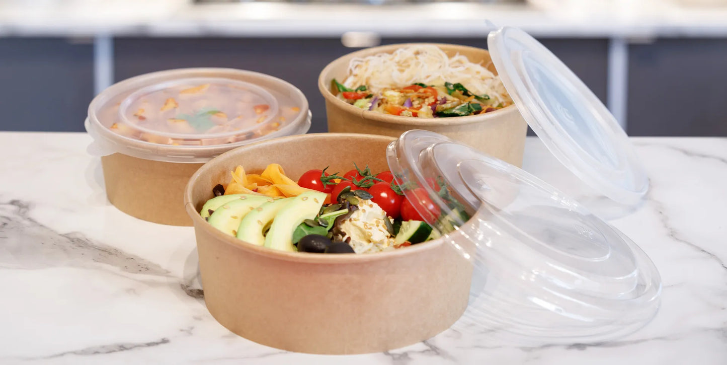 RPET Kraft Bowl Lids