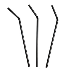 Three black straws