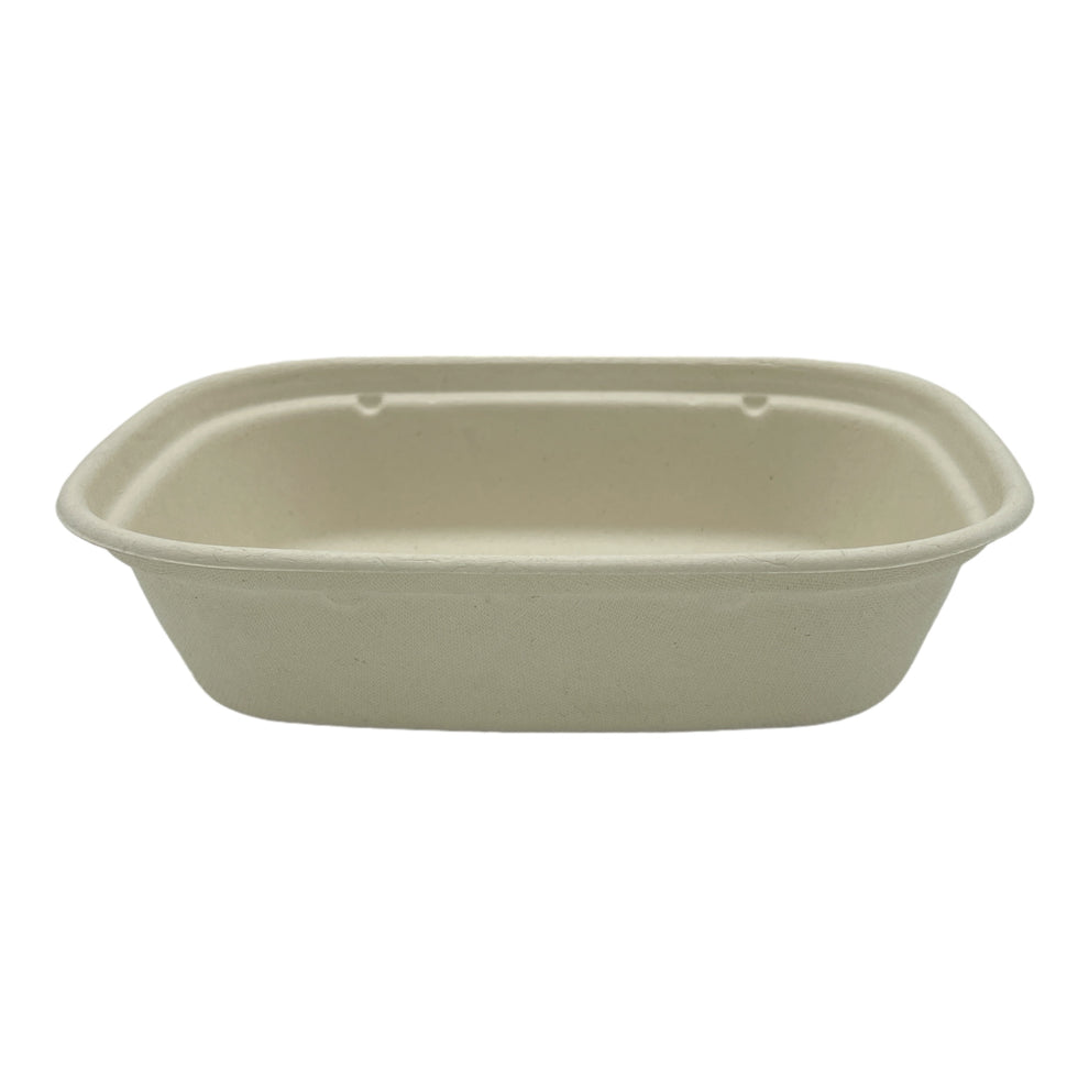 1100ml Rectangle Bagasse Container [Base] – Food Packaging Direct