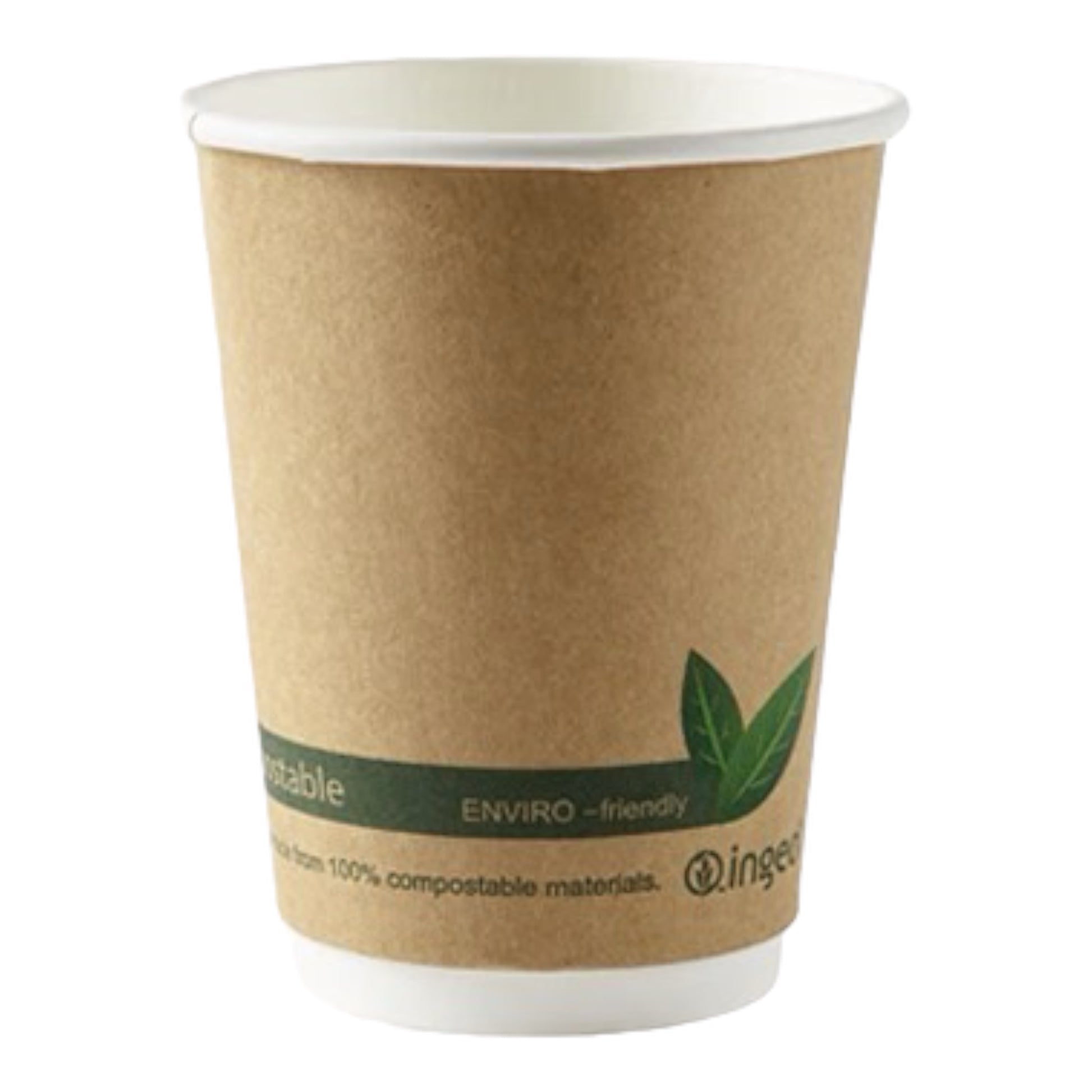 12oz Kraft Compostable Double Wall Paper Cups