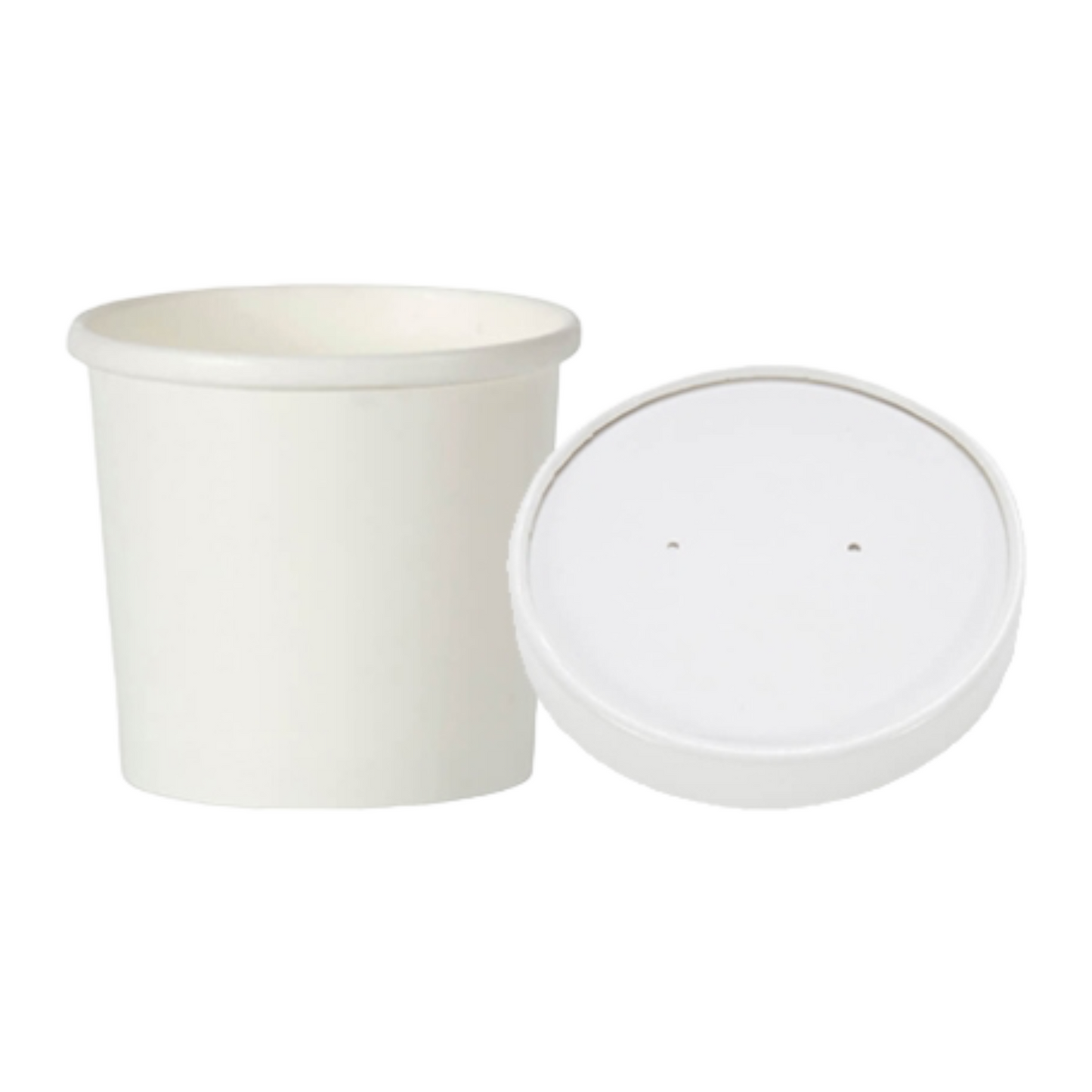 12oz White Soup Container & Lid Combo