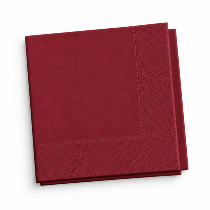 Poppies 2ply Bordeaux Napkin (5 Sizes)
