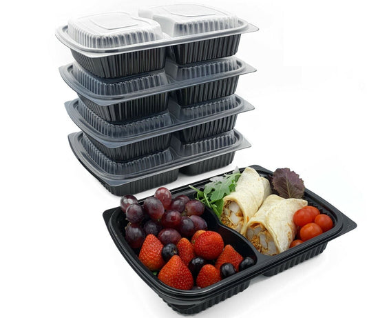 Somoplast 2 Compartment Microwavable Container 50/50 (2 Size)