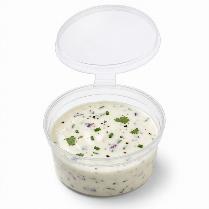 2oz Hinged Round Sauce Pot