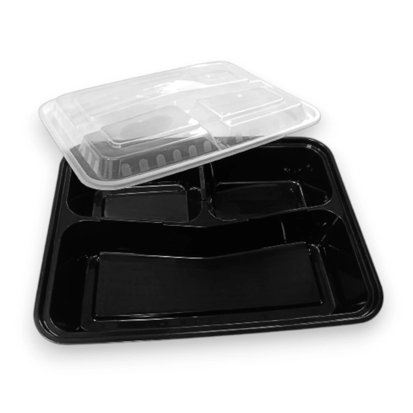 Rectangle Black Microwave Container & Clear Lid (7 Sizes)