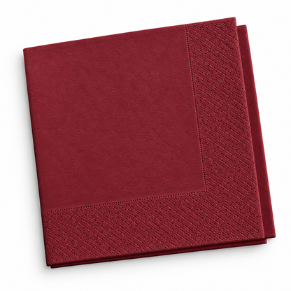 Poppies 2ply Bordeaux Napkin (5 Sizes)