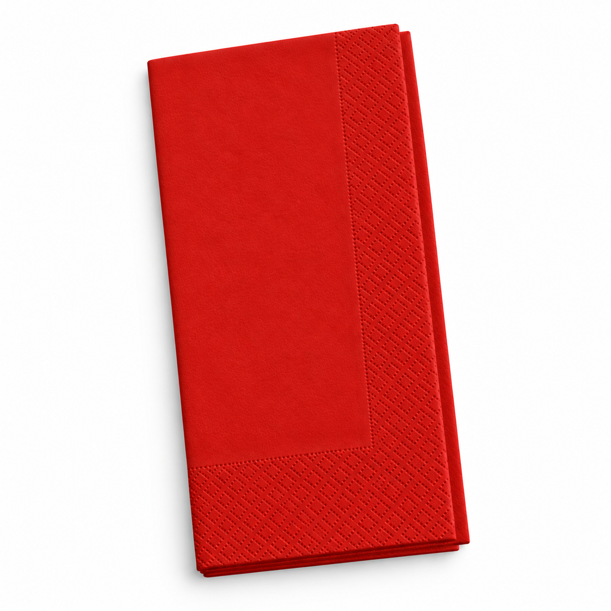 Food Packaging Direct Poppies red 2-ply paper napkin with embossed border detail for catering and everyday use
