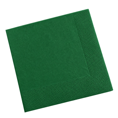 Poppies 2ply Forest Green Napkin (4 Sizes)