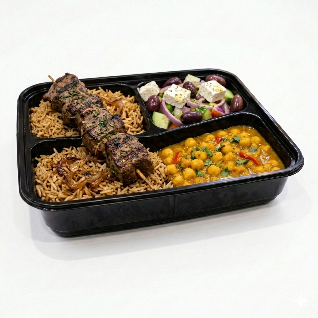 Rectangle Black Microwave Container & Clear Lid (7 Sizes)