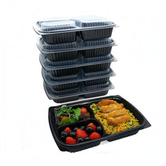 3 Compartment Microwaveable Container