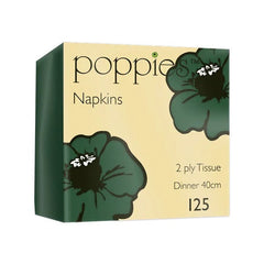 Poppies 2ply Forest Green Napkin (4 Sizes)