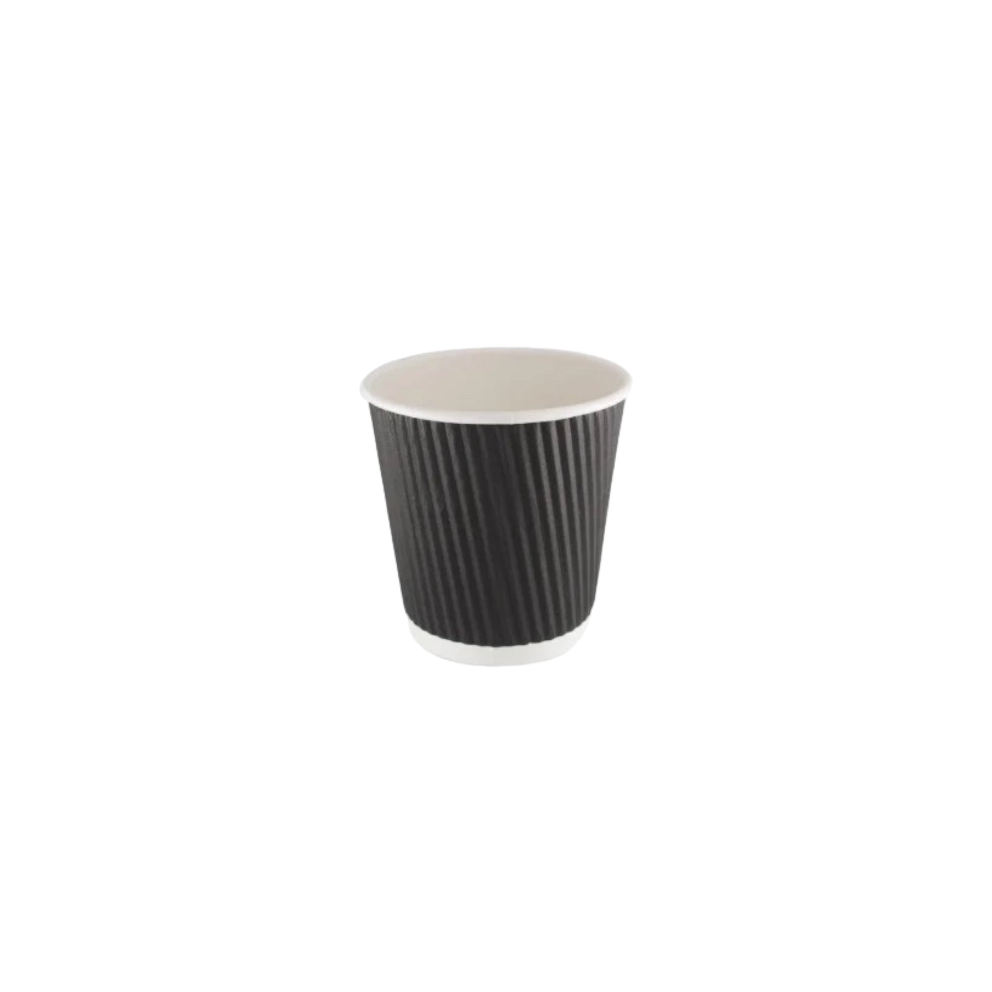 Buy 4oz Black Ripple Paper Cup - Food Packaging Direct