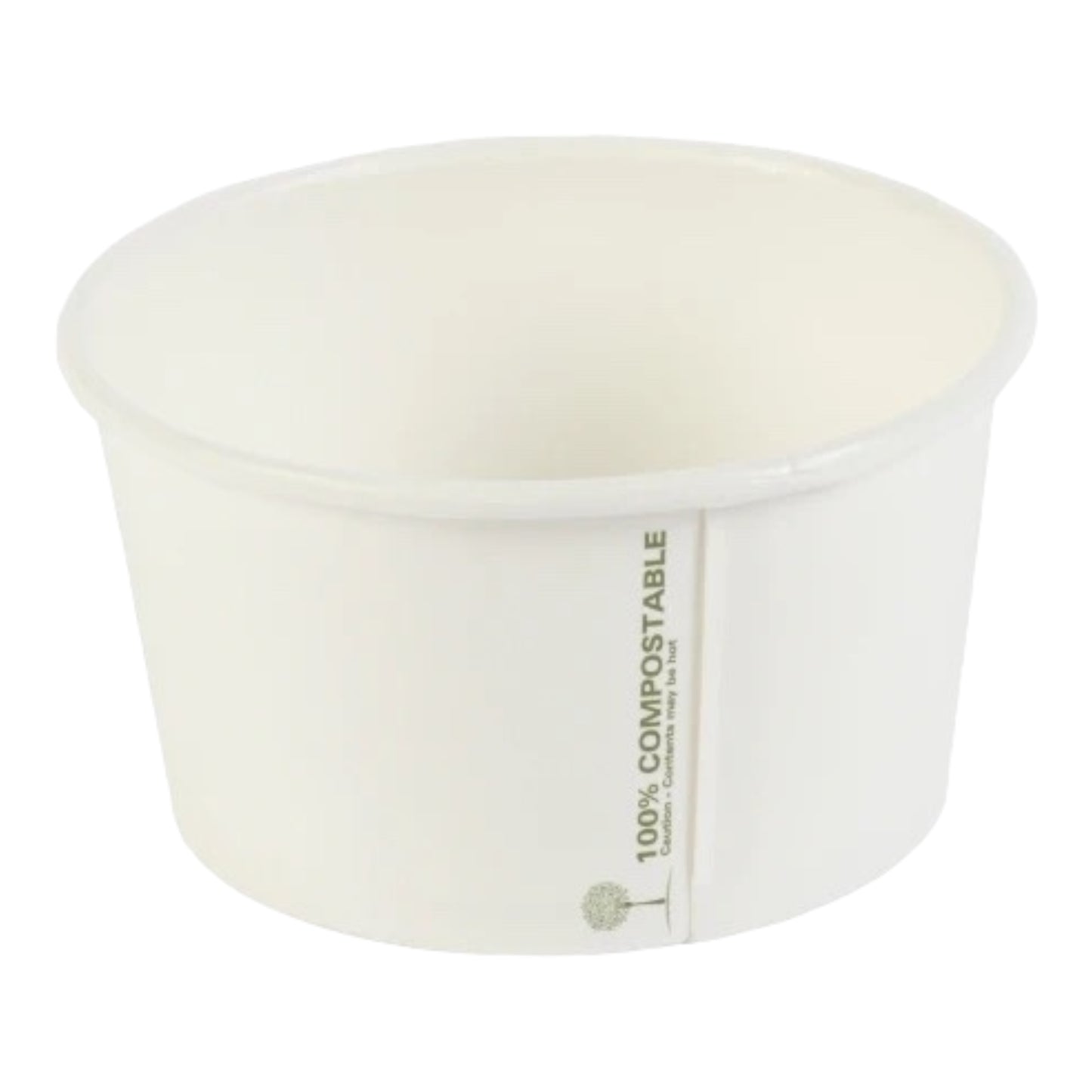 Ingeo White Compostable Soup Containers (3 Sizes)