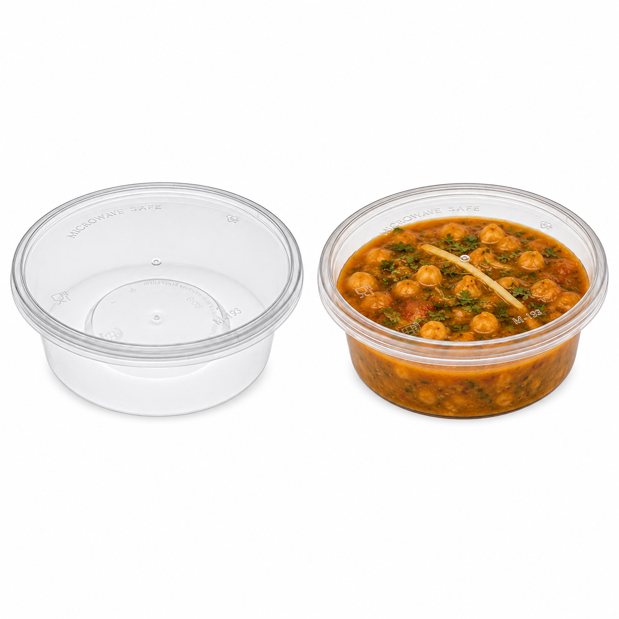Round Clear Container with Lids (2 Sizes)