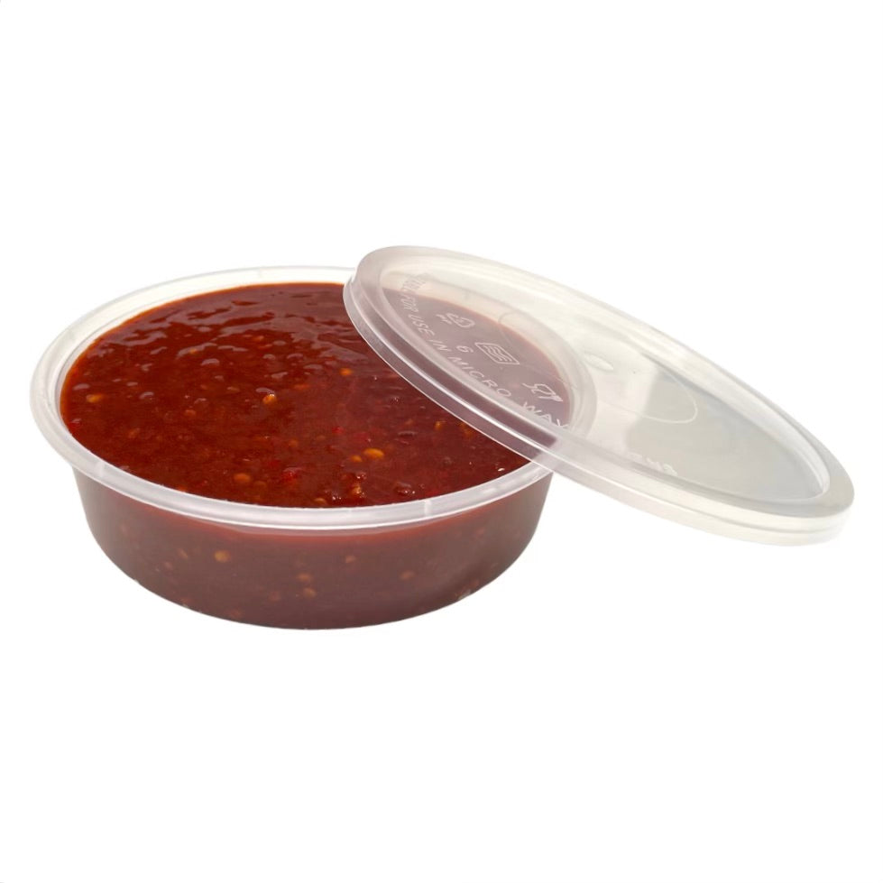 8oz Round Plastic Container with Lids