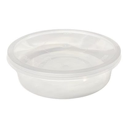 Round Plastic Container with Lids (2 Sizes)