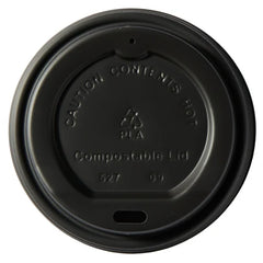 Compostable Sip Thru Black Lids (2 Sizes)