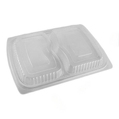 Two compartment microwavable lid
