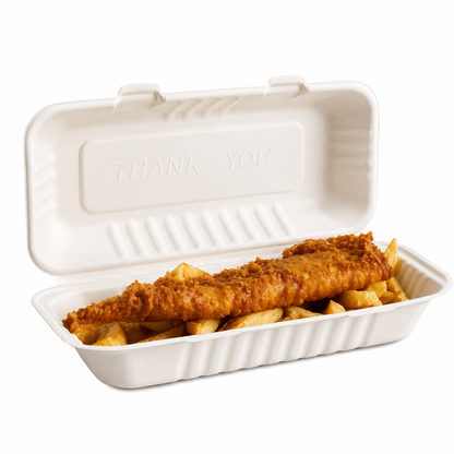 Extra Large Bagasse Fish & Chips Box