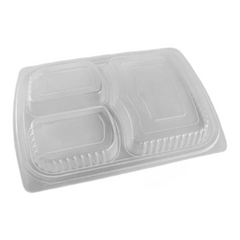 Three compartment microwavable lid 