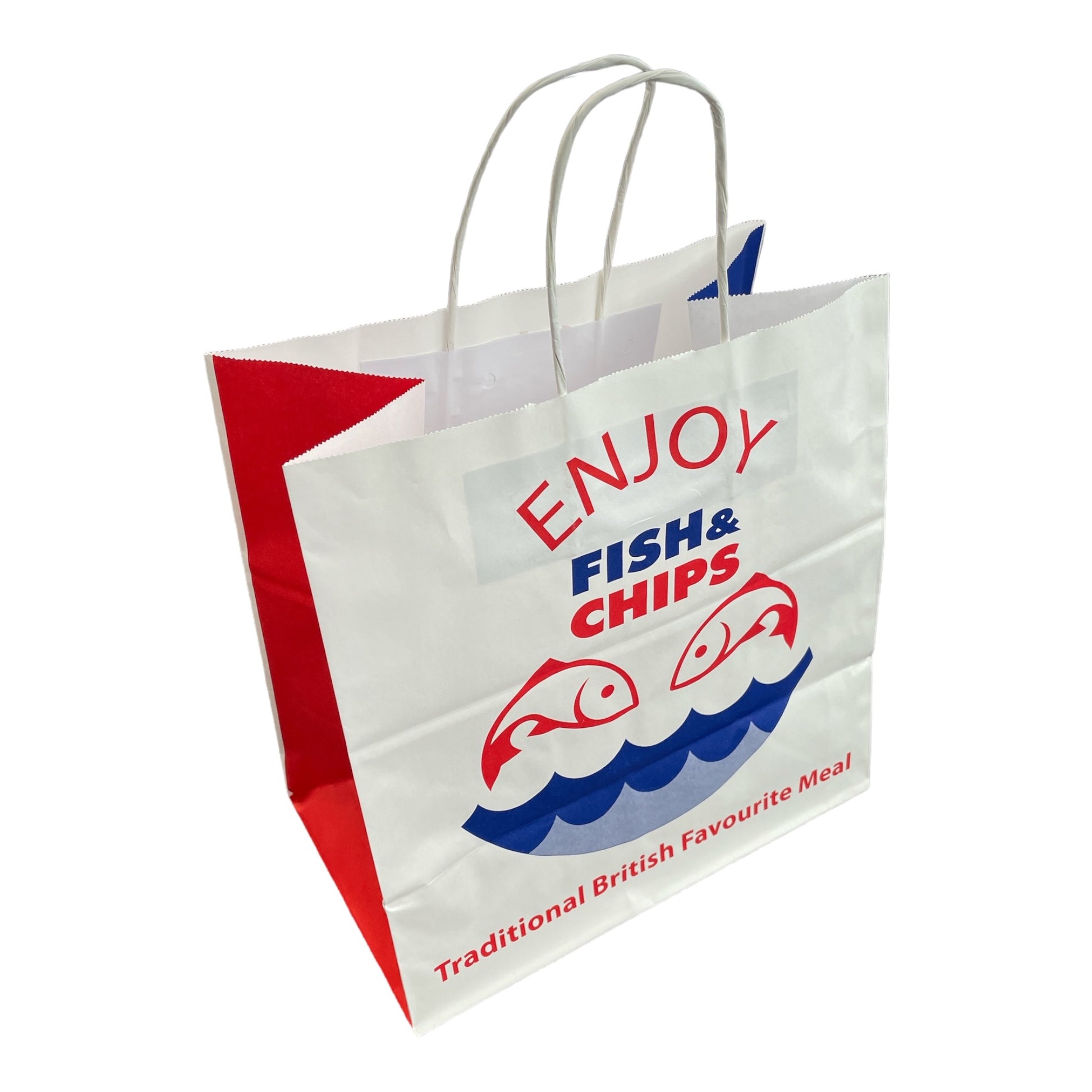 Fish & Chips Bags with Twisted Handle