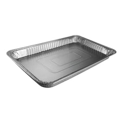 Full shallow rectangular aluminium foil container