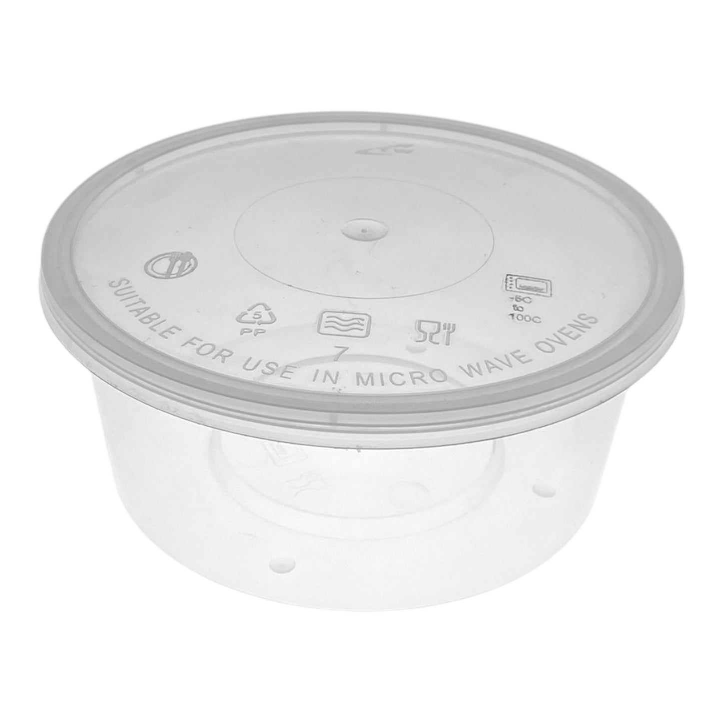 Round Plastic Container with Lids (3 Sizes)