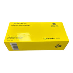 Yellow box of Majestic heavy duty pop-up foil sheets 