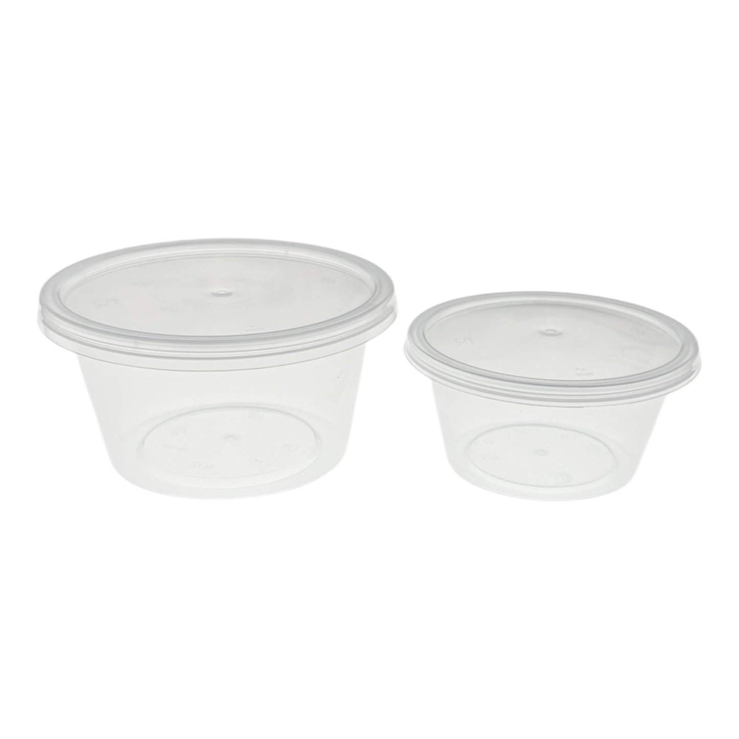 Clear Plastic Portion Cups with Lids (2 Sizes)