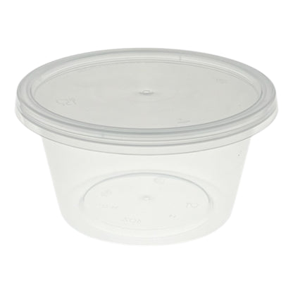 Clear Plastic Portion Cups with Lids (2 Sizes)