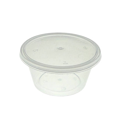 Clear Plastic Portion Cups with Lids (2 Sizes)