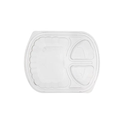 3 Compartment Sugarcane Container with Lid
