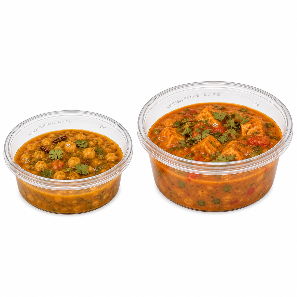 Round Clear Container with Lids (2 Sizes)