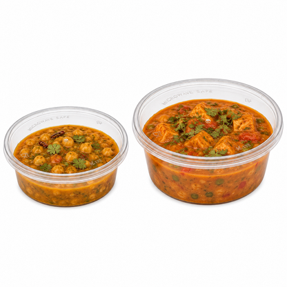 Round Clear Container with Lids (2 Sizes)