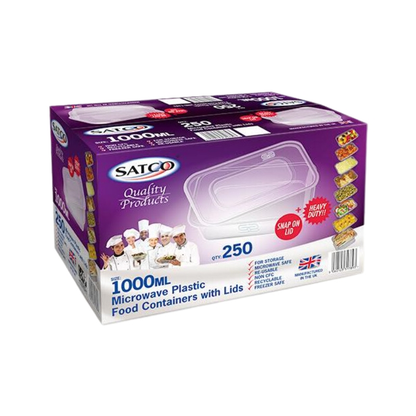 Satco Rectangular Microwavable Container (4 Sizes)