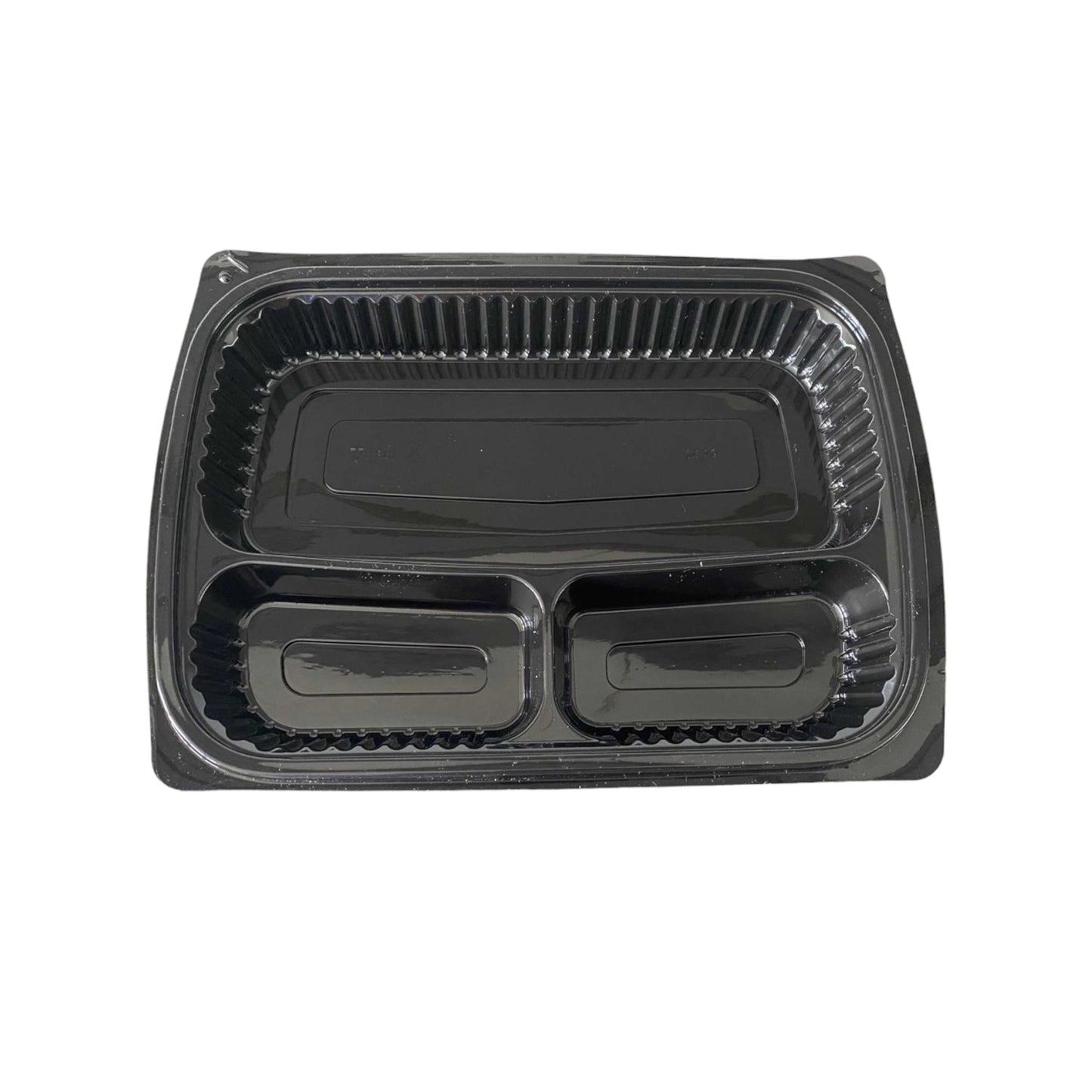 Somoplast [818] 1000cc 3 Compartment Black Microwaveable Container (Base)