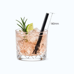 Solid Black Cocktail Straws