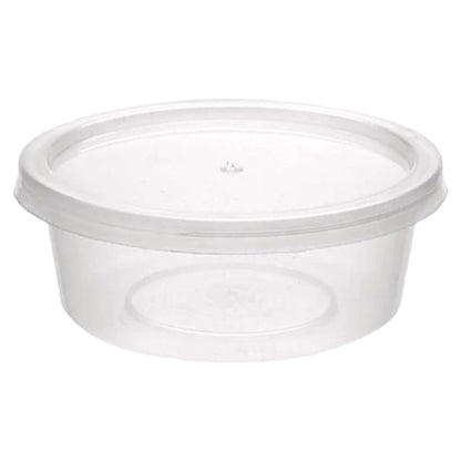 12oz Round Plastic Container with Lids
