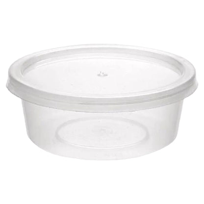 Round Plastic Container with Lids (2 Sizes)