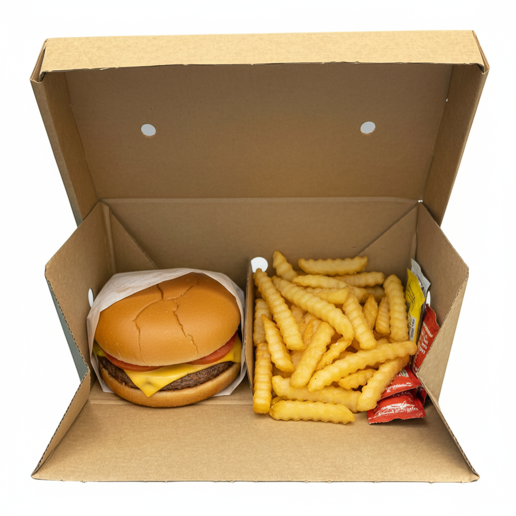 Large Corrugated Gourmet Burger Box