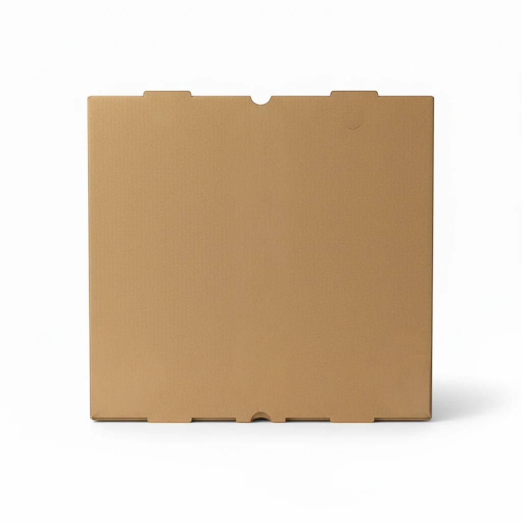 Food Packaging Direct 10-inch plain brown corrugated cardboard pizza box for food delivery