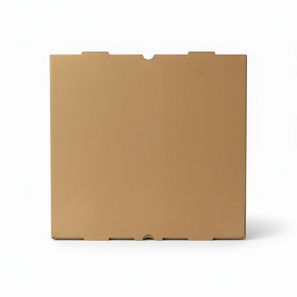 Food Packaging Direct 10-inch plain brown corrugated cardboard pizza box for food delivery