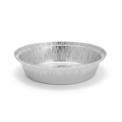 Food Packaging Direct 7-inch round aluminium foil container base for takeaway food storage and oven heating